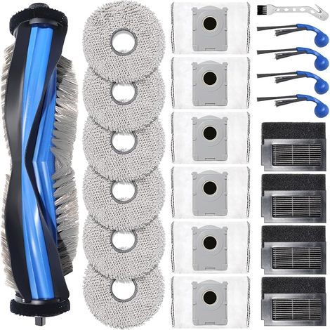 Repuesto para aspirador robot ECOVACS DEEBOT T30C Omni, T30C Omni Gen2, accesorios, incluye 1 cepillo principal, 6 mops, 6 bolsas de polvo, 4 filtros y 4 cepillos laterales (1/5)