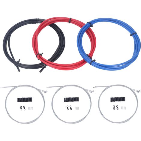 Kit de 3 gaines de câbles de frein pour vélo X CANSUN, compatible VTT, 3 couleurs (1/5)