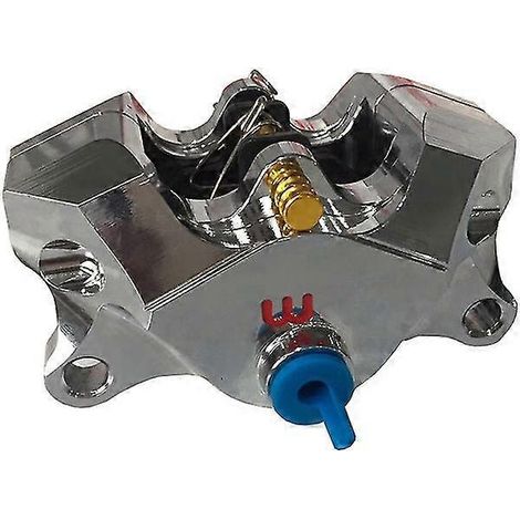 Étrier de frein arrière chromé/dur à l'oxygène pour motos, avec plaquettes, fixation 84 mm, compatible Ducati, Honda, Yamaha et Kawasaki. (1/5)