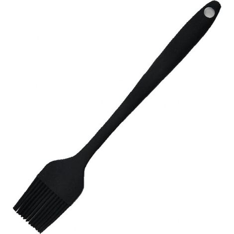 Pinceau à pâtisserie en siliCône Pinceau alimentaire huile Pinceau résistant à la chaleur outil de cuisine pour cuisson cuisson BBQ bricolage noir, huile Brosse-Fei Yu (1/4)