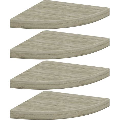 Maison Exclusive - Eck-Schweberegale 4 Stk. Eichen-Optik 35x35x3,