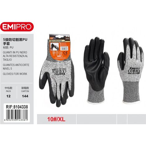 Guanti da Lavoro Livelo 5 taglia XL/10 colore nero/grigio (1/3)