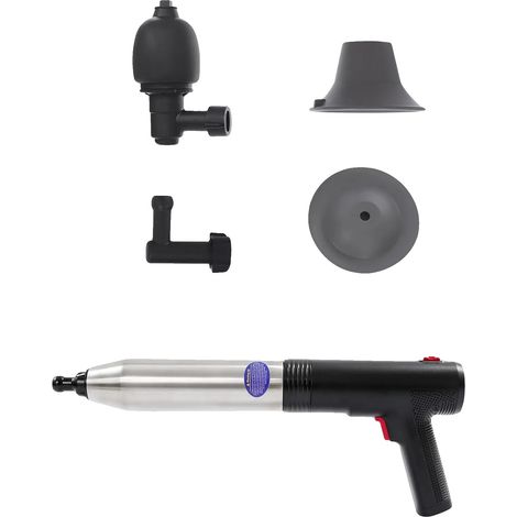 Desatascador eléctrico para inodoro, gran poder de limpieza, fácil de usar, negro. (1/2)