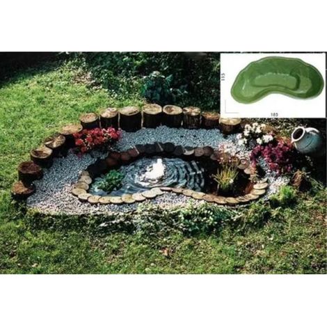 Laghetto giardino green nemi litri 270 dimensioni 185x115xh36 cm (1/3)