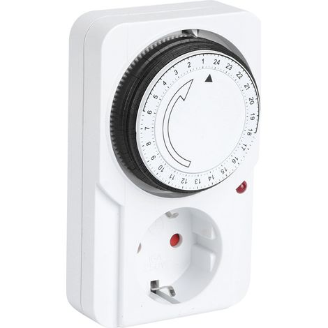 Zeitschaltuhr für Innensteckdose, mechanisch, 24 Stunden, Steckdosentimer, Sicherheitsgerät für Zuhause, EU-Stecker, 230 V (1/5)