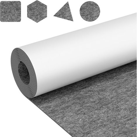 Randaco Feltro adesivo per Mobili, Feltro protettivo per Tavolo 100x150cm Grigio