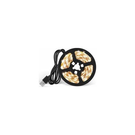 (2 pcs) Bande LED 4M, Bande LED Blanc Chaud, Bande USB 5V, Bande 240LED, Eclairage décoratif intérieur pour placard, chambre, étagère, TV, Bar, Décoration de fête