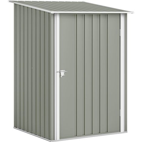 Abri de jardin porte Attrezzi en Acciaio Galvanizzato con porte, 100x104x160 cm, gris Chiaro (1/5)