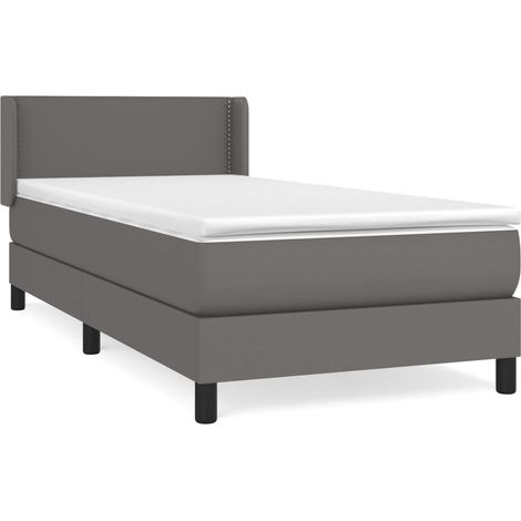 Maison Exclusive - Boxspringbett mit Matratze Grau 100x200 cm Kun
