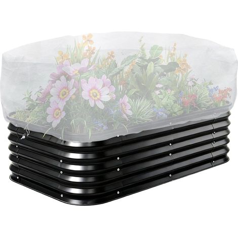 JSSEVN Hochbeetnetz, quadratisches Pflanznetz für Gemüsebeete 150 x 75 x 50 cm, insekten- und vogelsicher, 0,8 mm Maschenweite (1/5)
