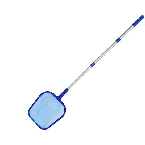 Épuisette de piscine, filet de surface efficace et rapide, utilisation sécurisée et facile, kit complet d'outils de nettoyage pour piscine. (1/5)