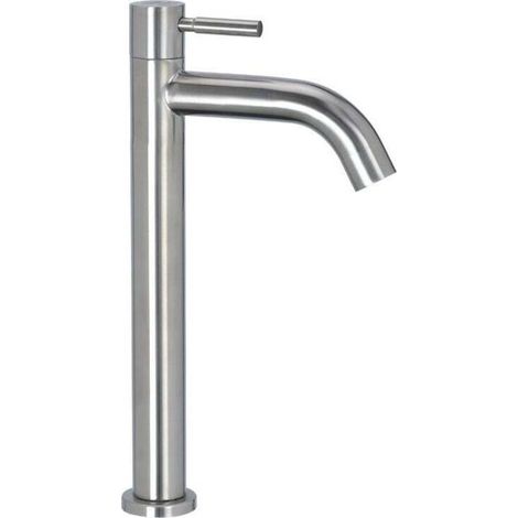 Rubinetto per lavabo da bagno monocomando in acciaio inox per acqua fredda -Crezuo