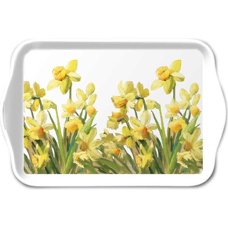 Petit plateau rectangulaire jonquilles dorées (1/2)