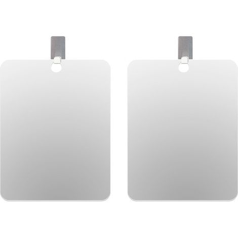 Lot de 2 miroirs de douche, anti-buée, pour le rasage, pour la douche, maquillage de luxe incassable (1/5)
