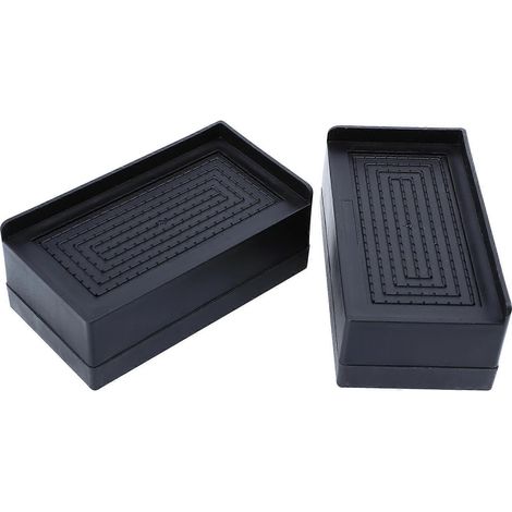 Lot de 2 tapis de protection antichoc pour pieds de machine à laver, couleur noire. (1/5)