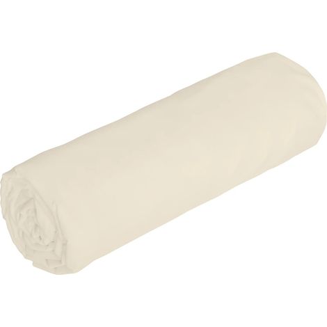 Drap housse en satin 108 fils/cm² - 180 x 200 cm - Bonnet 30 cm - Beige - TALORA de PALACIO