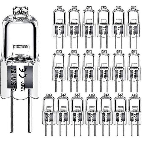 40 ampoules halogènes G4 12V 20W avec perles de cristal intégrées (1/4)