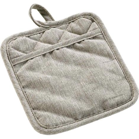 Manique de Cuisine Avec Poche "Adam" 18cm Beige Lin (1/3)