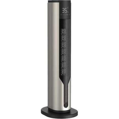 Chauffage, radiateur soufflant en céramique PTC, tête vibrante à télécommande verticale, peut être chauffé à une heure fixe (1/4)