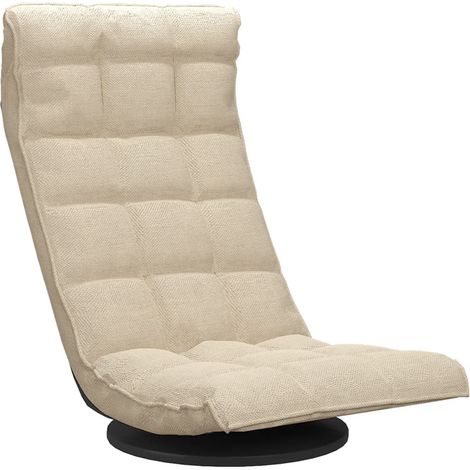 Maison Exclusive - Sedia da Pavimento Girevole Crema in Tessuto