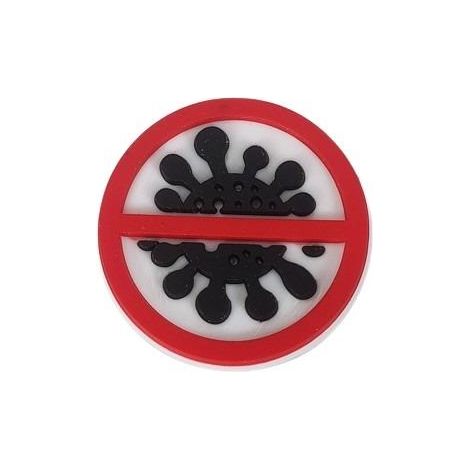 Insignia decorativa de goma para Crocs Emblema Parche médico Detener virus 41-14 OS