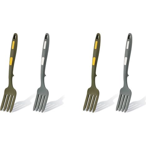 4 pièces silicone flexible forks silicone cuisson fork résistant à la chaleur nonstick blending fork pour cuisson (1/5)
