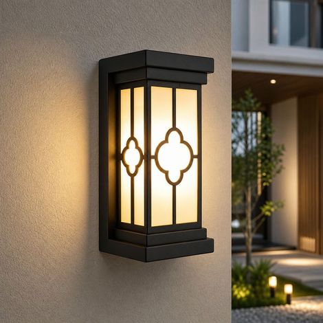 Applique murale extérieure LED IP65 étanche, corps ABS et diffuseur PC, lumière large angle sans scintillement pour jardin villa (1/4)