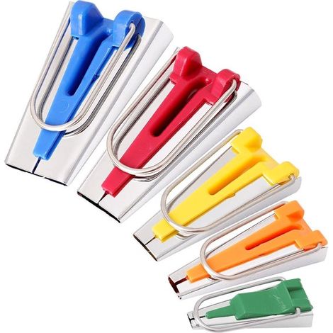 Pièces - Ensemble Fabricant de Biais - Outils de Couture - Métal - 6, 9, 12, 18, 25 MM - Fabricant de Biais Oblique - Accessoires de Couture - Pour la couture de quilts en tissu - Outils de patchwork (1/5)