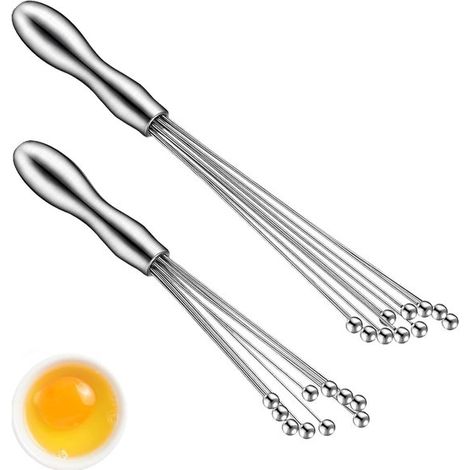 Set di 2 fruste in acciaio inox di due misure per sbattere uova, marmellata e burro (25 cm/30 cm) (1/5)