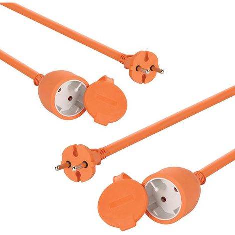Rallonge - 25 M - H05VV-F 2x1.5 Mm² - 16 A - 250 V - 3500 W - IP20 - Lot De 2