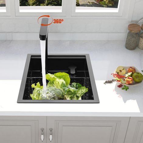 Fregaderos de cocina, fregadero invisible para barra de cocina, fregadero empotrado para encimera (1/5)