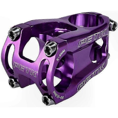Potence de vélo en alliage d'aluminium usiné CNC violet, diamètre 31,8 mm, accessoire de guidon (1/5)