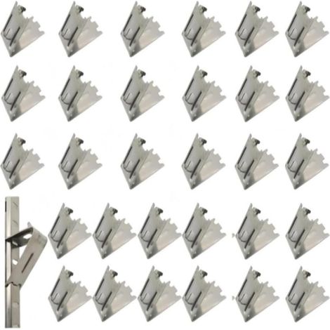 Lot de 30 clips pour étagère de congélateur Pour réfrigérateur,réfrigérateur,congélateur Crochets en acier inoxydable pour étagère (1/5)