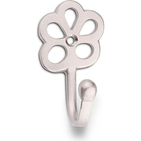 Colgador de latón, flor, níquel (blíster)  Inofix 66577 (1/3)