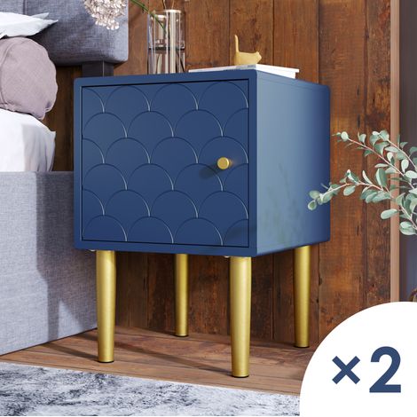 Set 2 comodini mobili camera in legno 35x35x51 cm OKMYHOME (1/5)