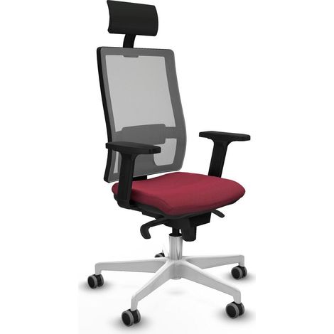 piqueras-y-crespo Chaise ergonomique rouge granate réglable