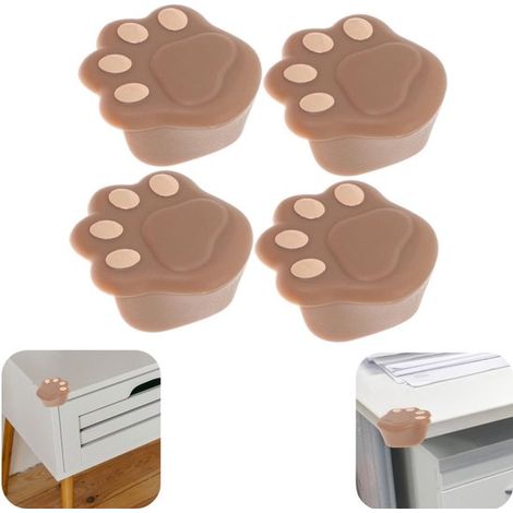 4 protections d'angle autocollantes conviennent aux coins de table, au verre et aux meubles (marron, 3,8 x 3,8 cm) (1/5)