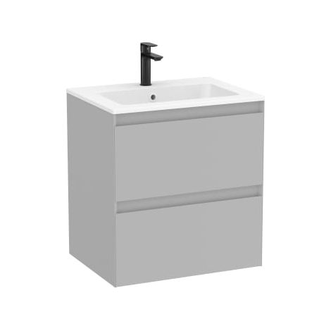 CONJUNTO MUEBLE TENUE 600 2 CAJONES + LAVABO STONEX PERLA