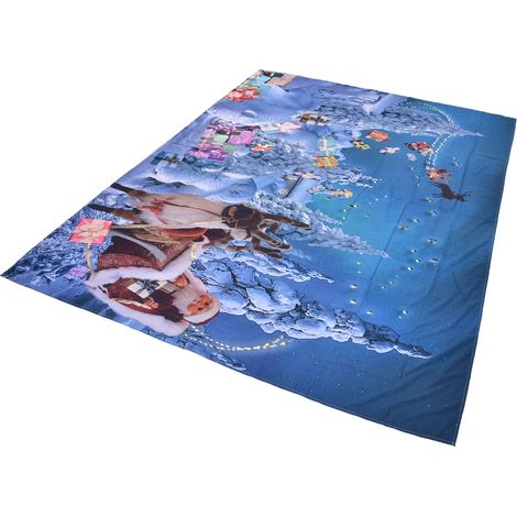 Wandteppich „Weihnachtsmann“, multifunktional, aus Polyesterfaser, als Fotohintergrund oder Dekoration, 150 x 150 cm / 59,1 x 59,1 Zoll (1/5)