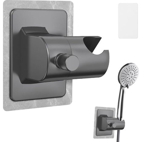 Duschkopf-Halterung, einstellbare Duschkopf-Halterung, universelle Duschkopf-Halterung, Wand-Duschkopf-Wandhalterung mit selbstklebenden Aufklebern (1/5)