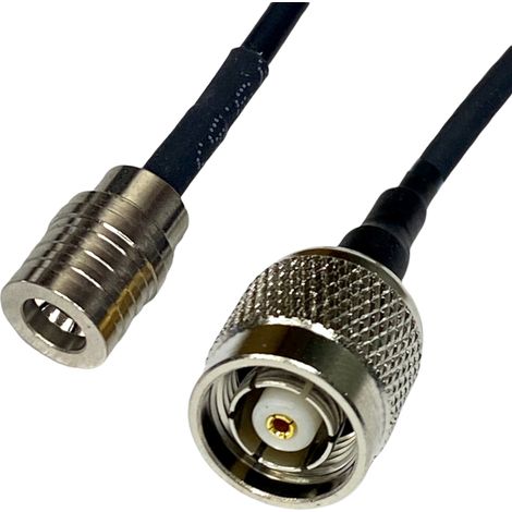Cavo pigtail con connettore QMA / connettore TNC-RP RG174, lunghezza 20 cm.
