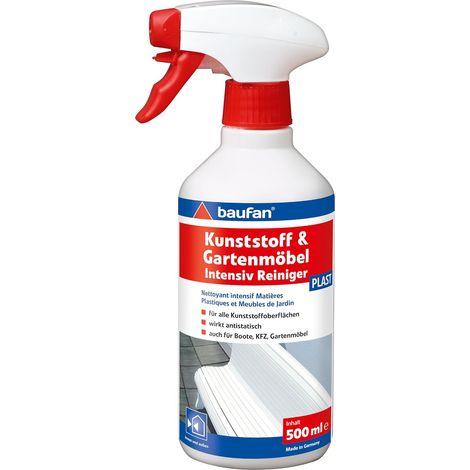 PLAST Nettoyant intensif pour plastique et meubles de jardin 500ml - Entretien plastique voiture, fenêtres en plastique, meubles & bateaux, nettoyant pour tous les plastiques (1/5)
