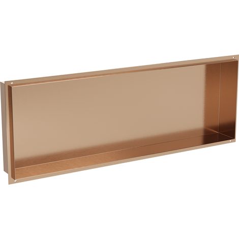 Mexen X-Wall-NR Nischenregal ohne Flansch 90 x 30 cm, gebürstetes Kupfer - 19C1903010 (1/5)