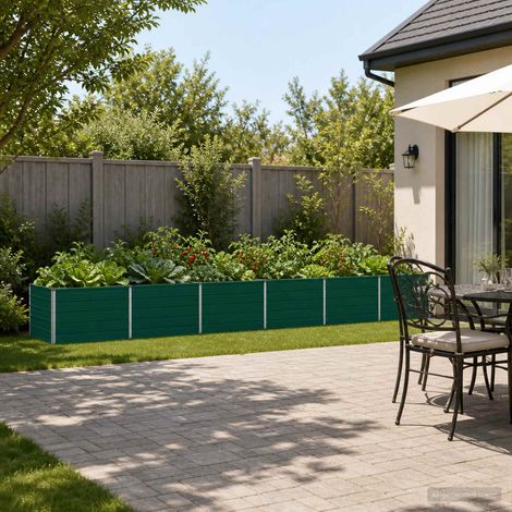 vidaXL Cama de Jardín Elevada Verde 480 x 80 x 55 cm (1/5)