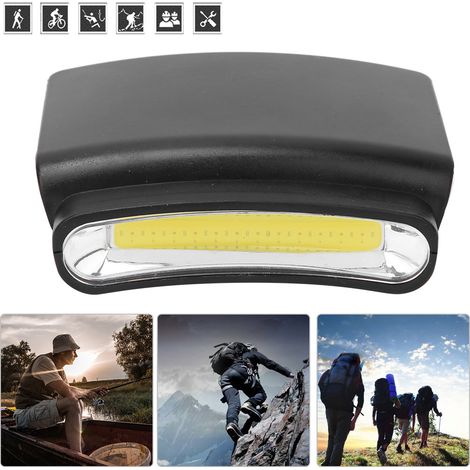 Lampe frontale rechargeable LED pour randonnée, éclairage mains libres avec bandeau ajustable (1/4)