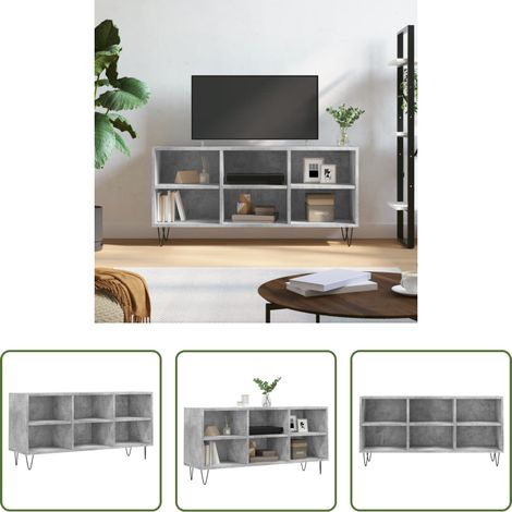 vidaXL Betonfarbe - TV-Schrank Betongrau 103,5x30x50 cm Holzwerkstoff (1/5)