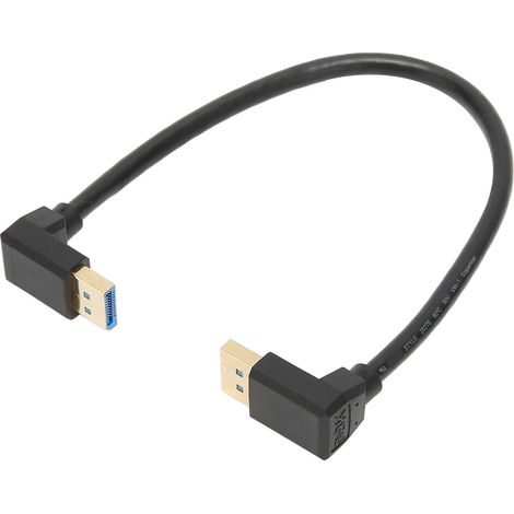 DisplayPort 1.4 8K/60Hz 90°-Winkelkabel (Stecker-Stecker), 32,4 Gbit/s, hohe Geschwindigkeit, sicher und stabil, rechtwinklig (1/5)