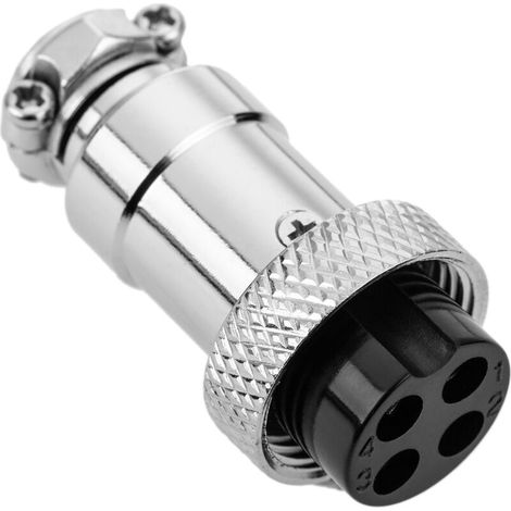 Micro connecteur 4 broches GX16 femelle aviation – Tension 125V – Courant 5A – Rigidité diélectrique 1000VCA – Résistance contact 3µΩ (1/5)