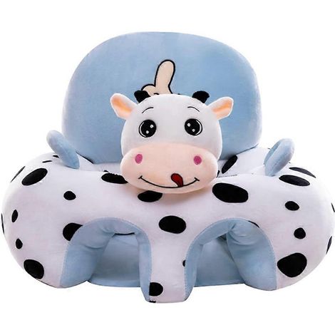 Fauteuil de soutien pour bébé, canapé en peluche douce bleue-- (1/5)