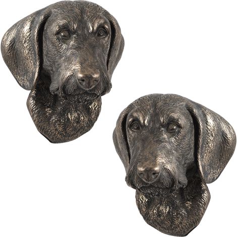 Teckel de pelo duro: estatuilla de perro, busto colgante, decoración única para amantes de los perros de Art-Dog. (1/5)